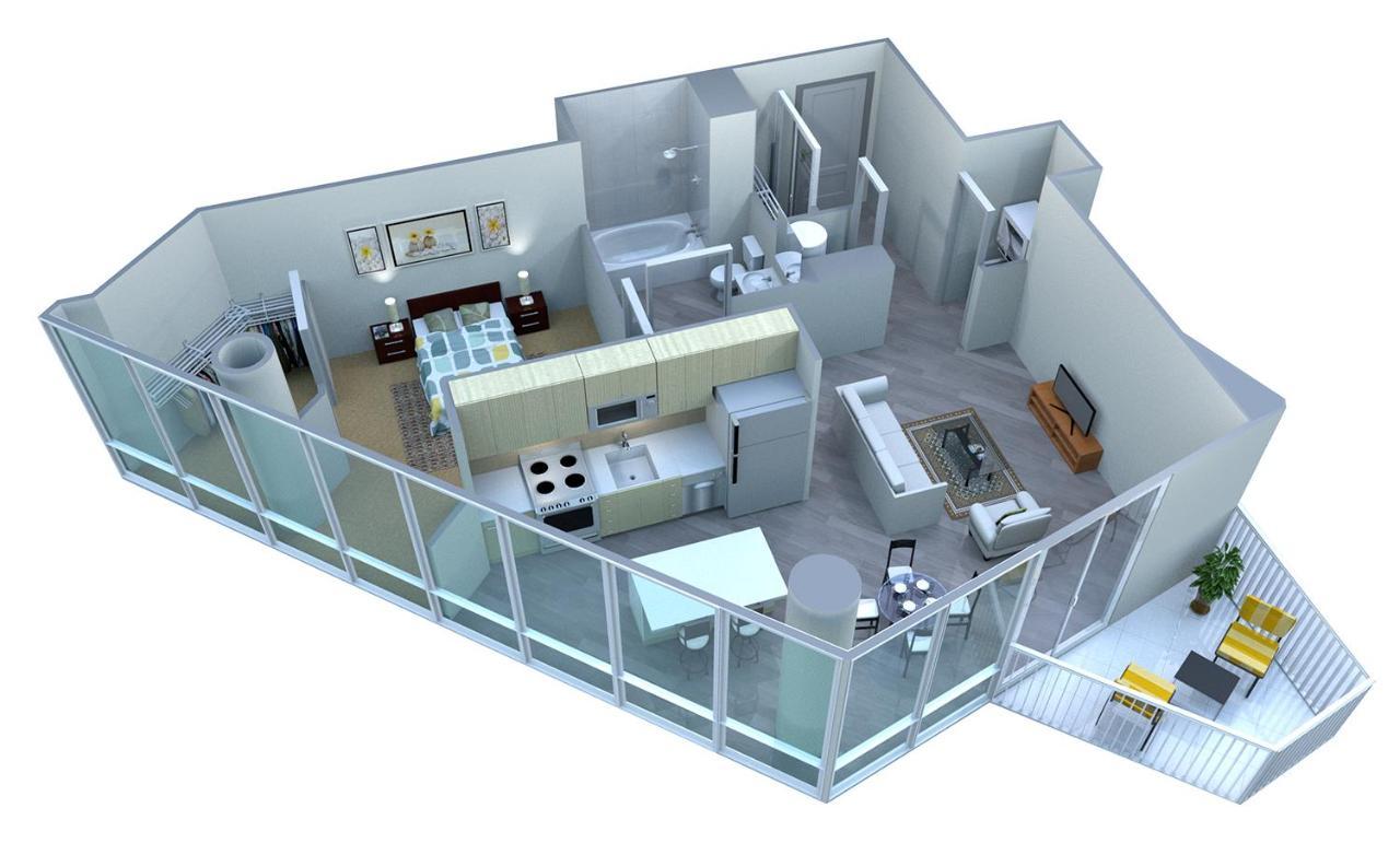 Placemakr Premier Sobro ナッシュビル エクステリア 写真 A 3D floor plan of a typical apartment