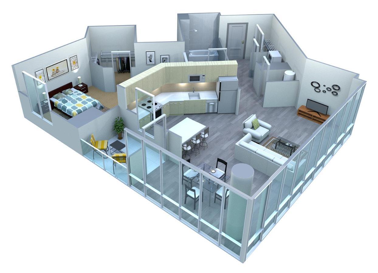 Placemakr Premier Sobro ナッシュビル エクステリア 写真 3D floor plan