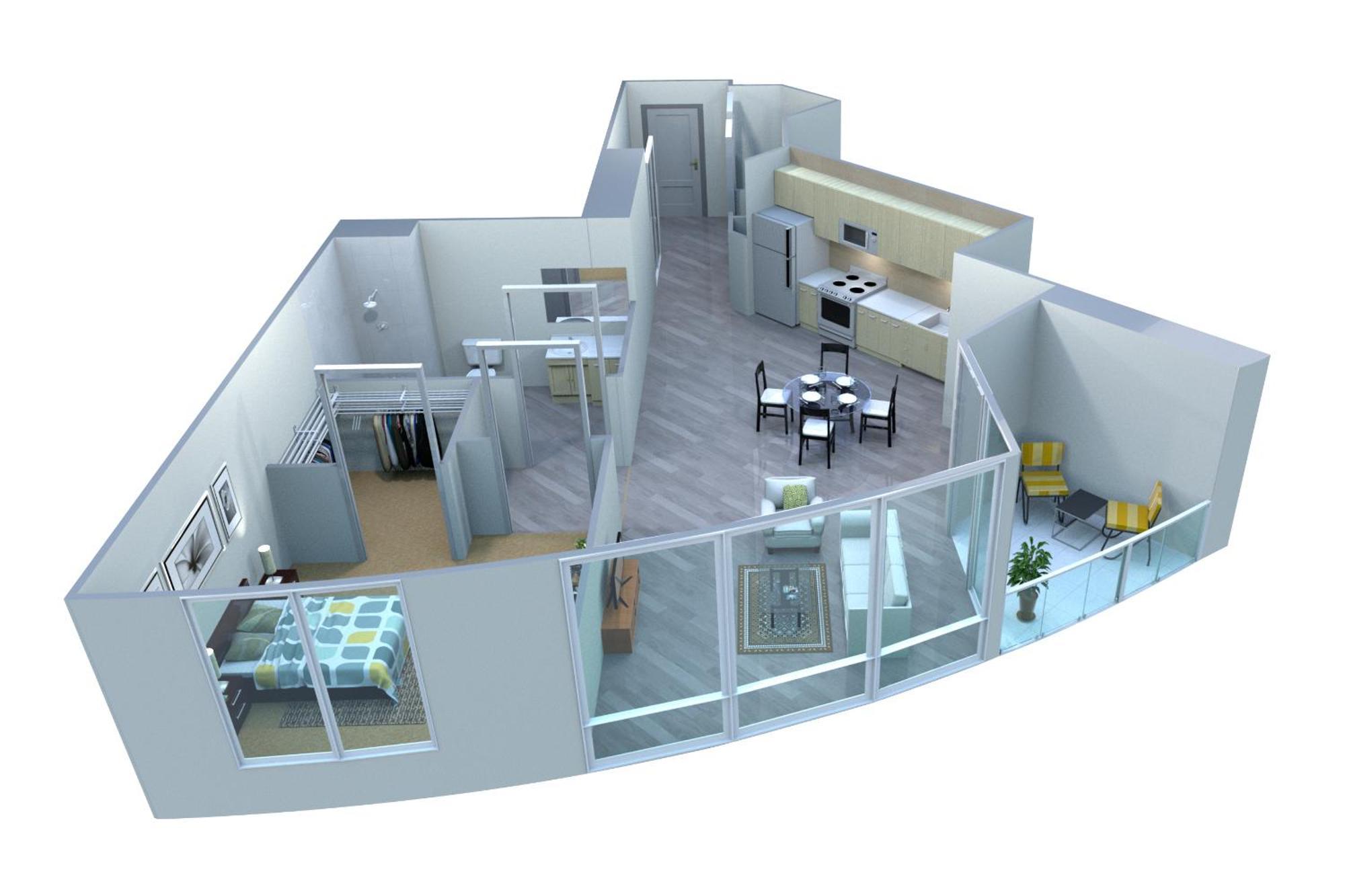 Placemakr Premier Sobro ナッシュビル エクステリア 写真 3D floor plan