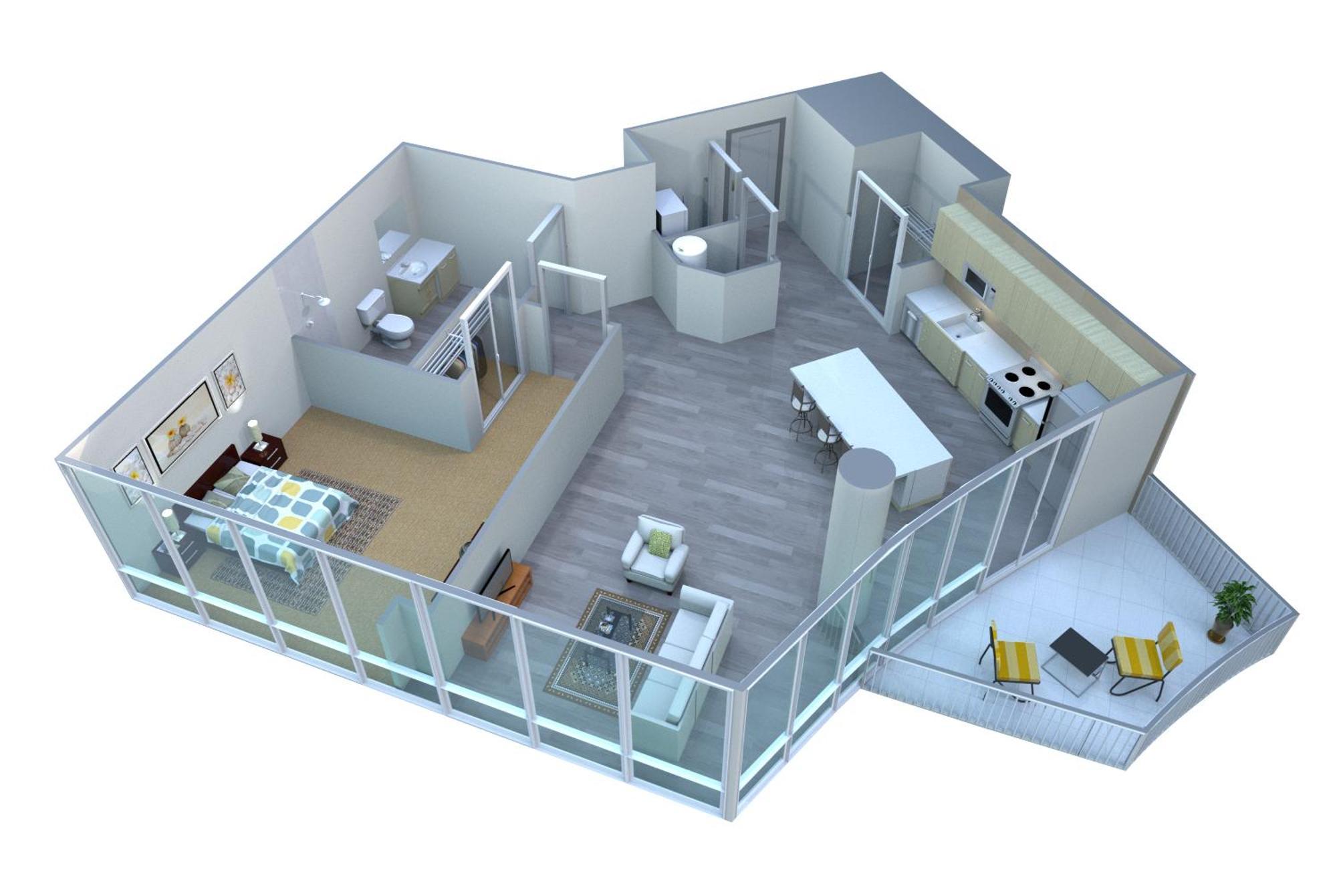 Placemakr Premier Sobro ナッシュビル エクステリア 写真 3D floor plan